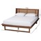 Baxton Studio Aveena Mid-Century Modern Walnut Brown Finished Wood Queen Size Platform Bed 239-12431-ZORO - alternate 6